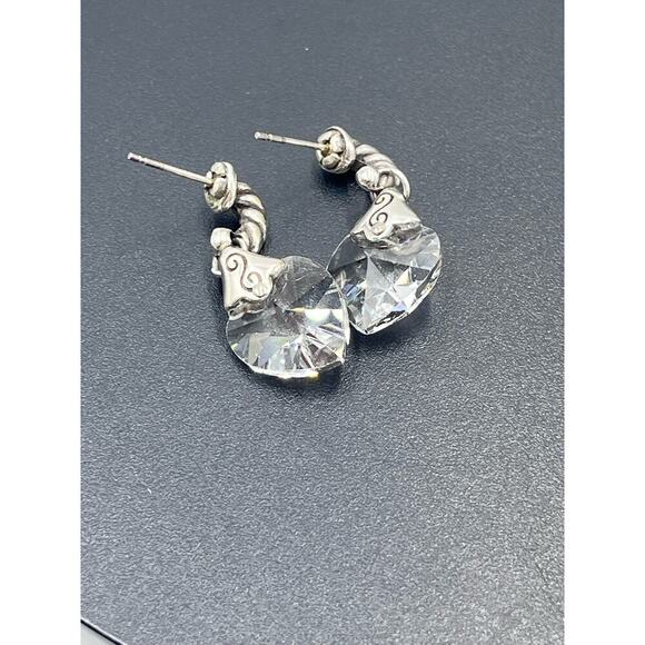 Brighton Silver Tone Crystal Heart
Dangle Earrings w/ Tin - Picture 8 of 14